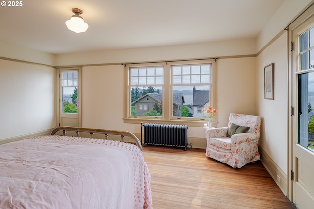 1343 Jerome Ave, Astoria, OR 97103 - bedroom with radiator heating unit and light wood finished floors