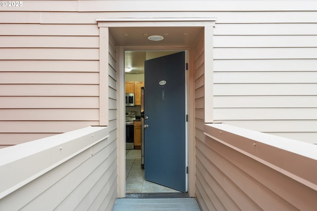 view of doorway to property