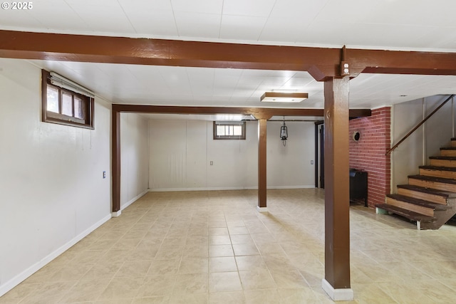 2000 Harney St, Vancouver, WA 98660 - below grade area with stairway and light tile patterned floors
