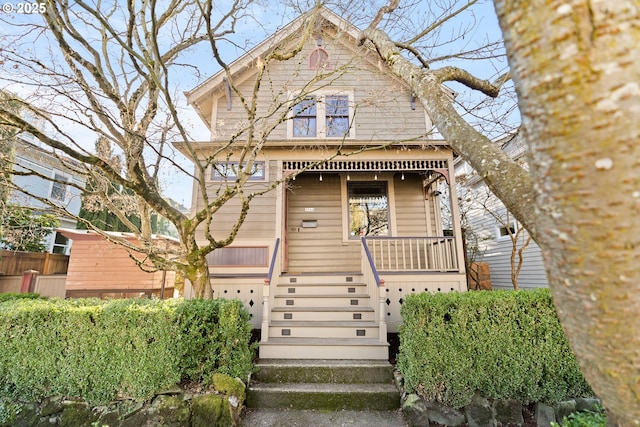 victorian home with covered porch