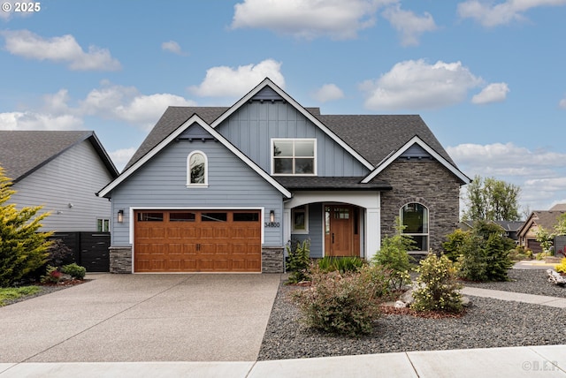 34800 Westboro Way, Saint Helens, OR 97051 - craftsman-style home with stone siding, board and batten siding, and concrete driveway