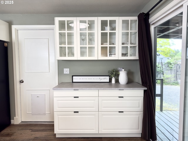 19795 SW Frances St, Beaverton, OR 97003 - bar featuring dark wood-type flooring and fridge