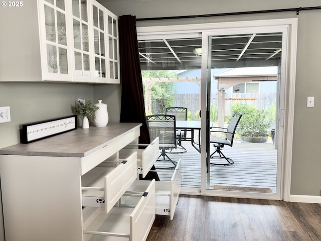 19795 SW Frances St, Beaverton, OR 97003 - dining space with dark wood-type flooring and baseboards