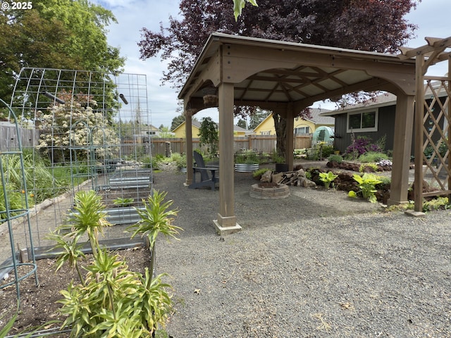 19795 SW Frances St, Beaverton, OR 97003 - view of yard featuring a garden, a gazebo, and fence