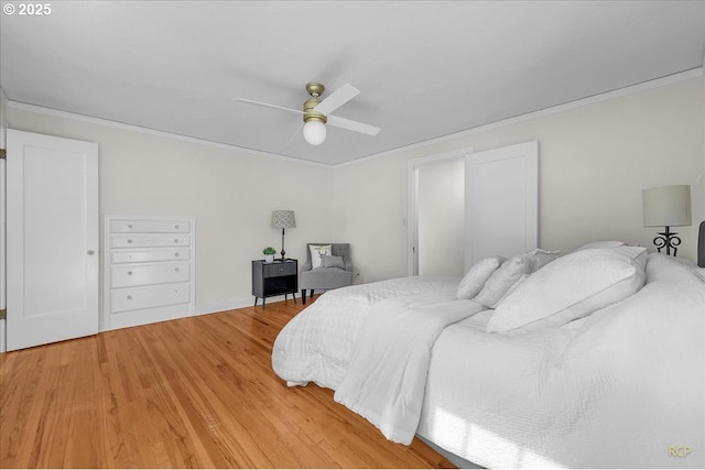 3700 NE Maywood Pl, Portland, OR 97220 - bedroom with light wood-style floors and a ceiling fan