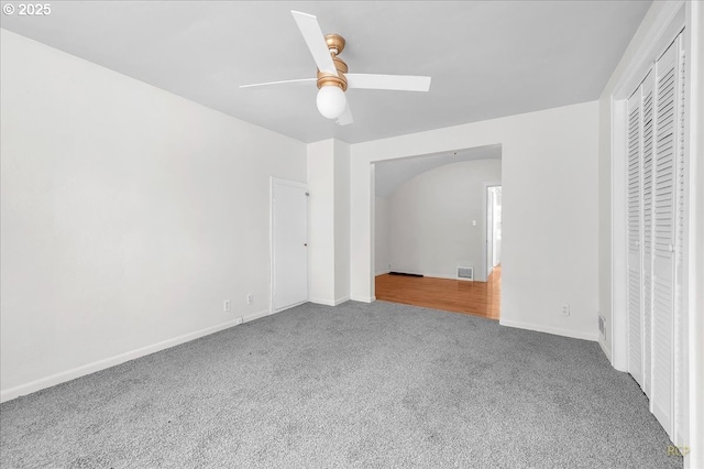 3700 NE Maywood Pl, Portland, OR 97220 - unfurnished bedroom with carpet floors, a ceiling fan, and baseboards