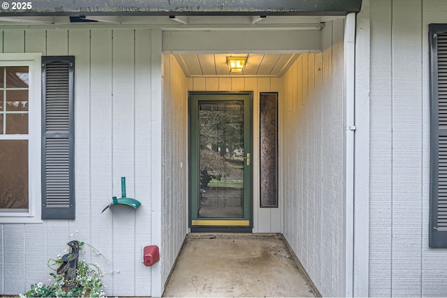 view of doorway to property