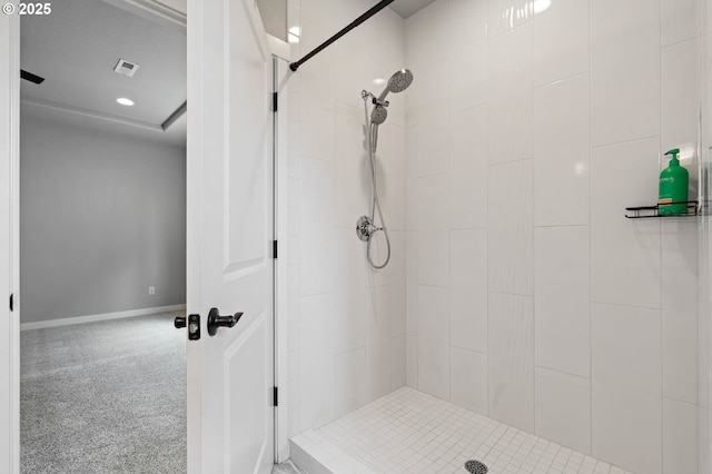5807 NE 77th Cir, Vancouver, WA 98661 - bathroom with tiled shower and recessed lighting