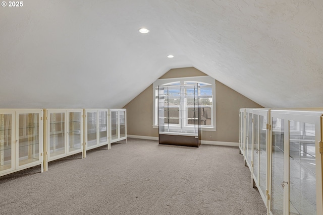4506 NE 121st St, Vancouver, WA 98686 - additional living space featuring baseboards, lofted ceiling, carpet, and recessed lighting