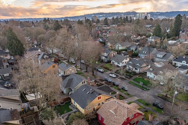 drone / aerial view with a residential view