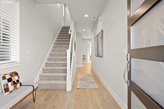 interior space with light wood-type flooring