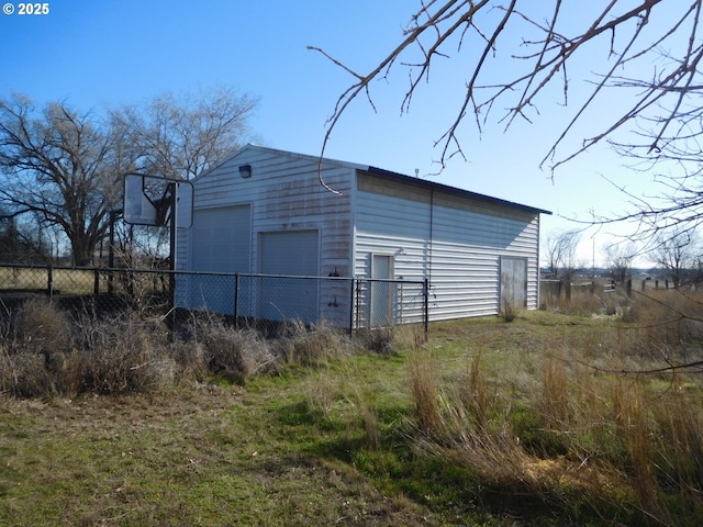 view of outdoor structure with a garage