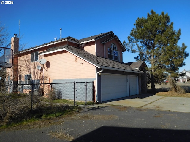 view of front of home featuring a garage