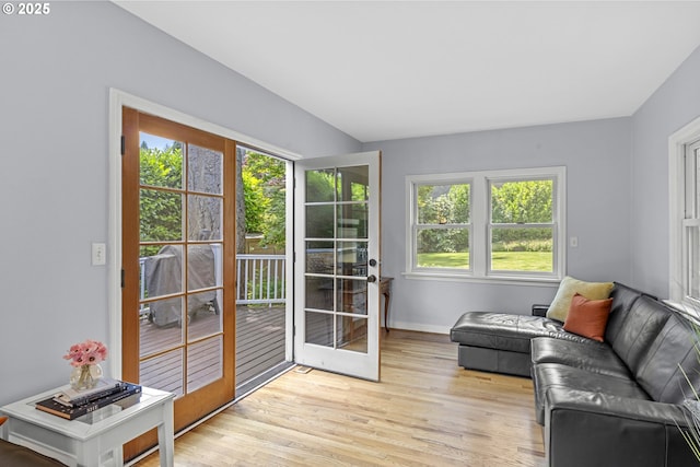 5707 SW Menefee Dr, Portland, OR 97239 - doorway featuring light wood finished floors and baseboards