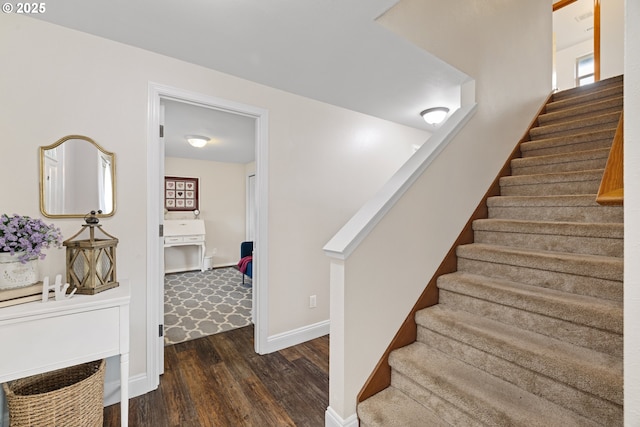 4931 NE Mink Ct, Salem, OR 97305 - stairway featuring wood finished floors and baseboards