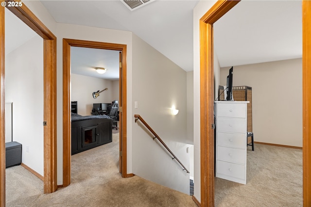 4931 NE Mink Ct, Salem, OR 97305 - hall with an upstairs landing and carpet floors