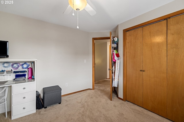 4931 NE Mink Ct, Salem, OR 97305 - home office with light colored carpet and ceiling fan