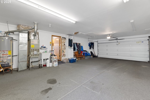 4931 NE Mink Ct, Salem, OR 97305 - garage with gas water heater and heating unit