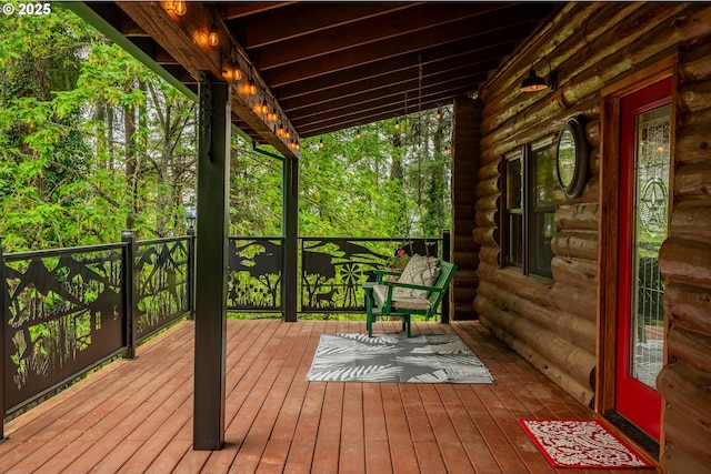 view of wooden terrace