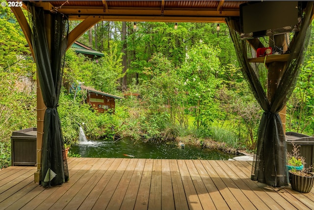 view of wooden terrace