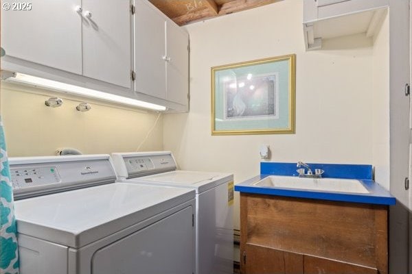 86595 N Modesto Dr, Eugene, OR 97402 - laundry area with separate washer and dryer and cabinet space