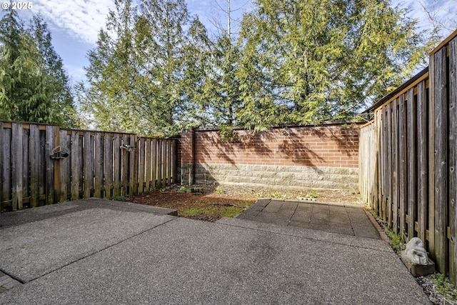 view of patio / terrace with a fenced backyard