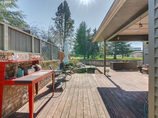 view of wooden terrace