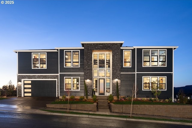 view of front of house featuring a garage