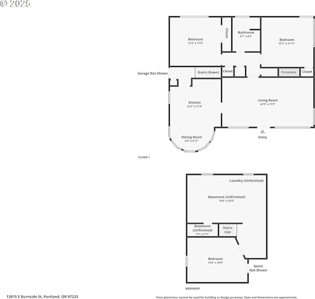 13015 E Burnside St, Portland, OR 97233 - view of floor plan / room layout