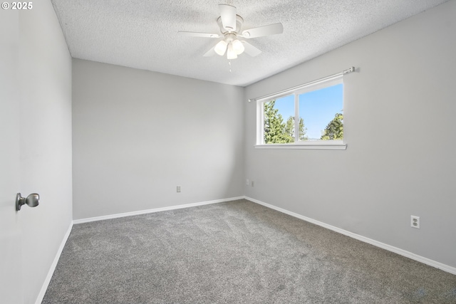 5594 SW Murray Blvd, Beaverton, OR 97005 - carpeted empty room with baseboards, ceiling fan, and a textured ceiling