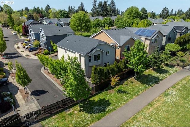 birds eye view of property featuring a residential view