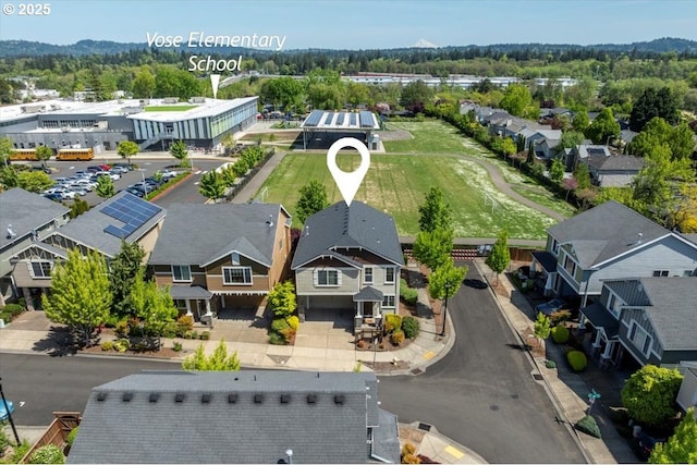 drone / aerial view featuring a residential view