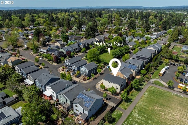 drone / aerial view featuring a residential view