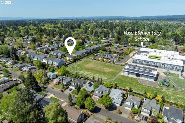 bird's eye view featuring a residential view