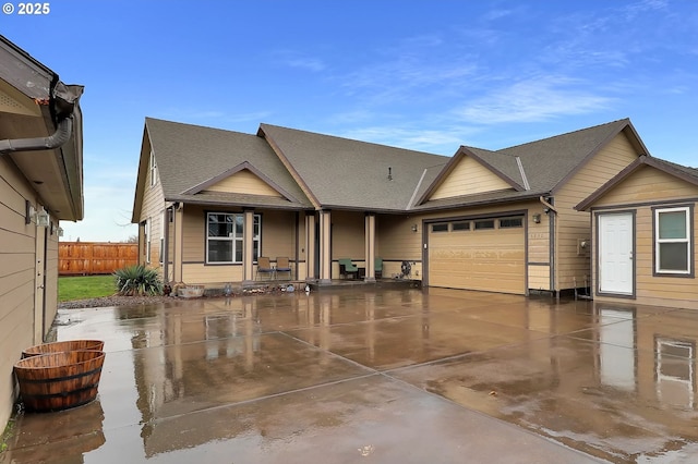 view of front of home featuring a garage