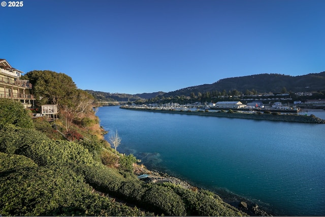 view of water feature featuring a mountain view