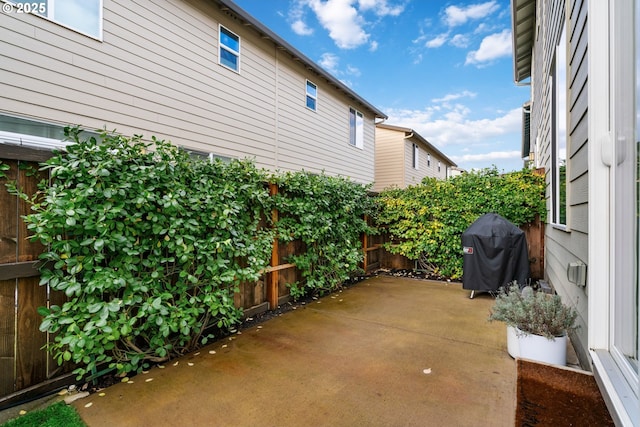 view of patio / terrace featuring area for grilling