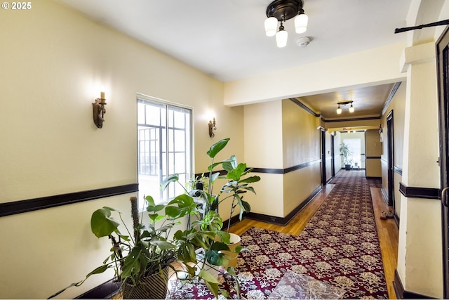 2829 SE Belmont St Unit 205, Portland, OR 97214 - corridor featuring wood finished floors and baseboards