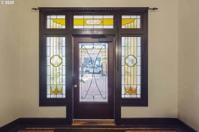 2829 SE Belmont St Unit 205, Portland, OR 97214 - foyer entrance with french doors and baseboards
