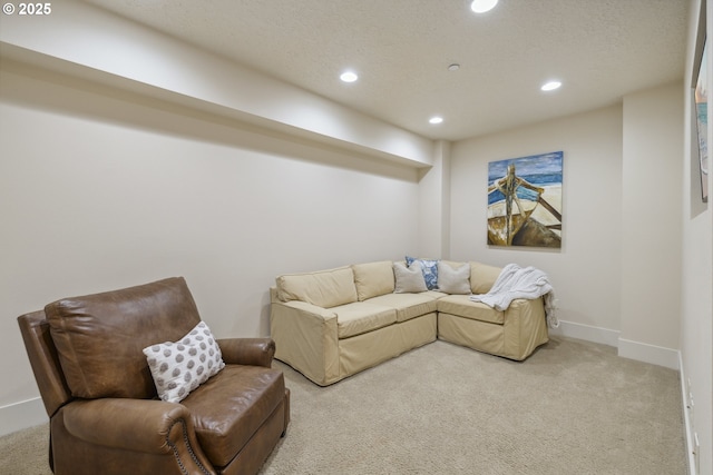 10135 SW Morrison St, Portland, OR 97225 - living room with light carpet, recessed lighting, and baseboards