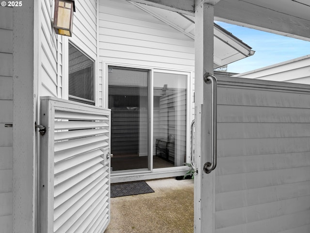 view of doorway to property