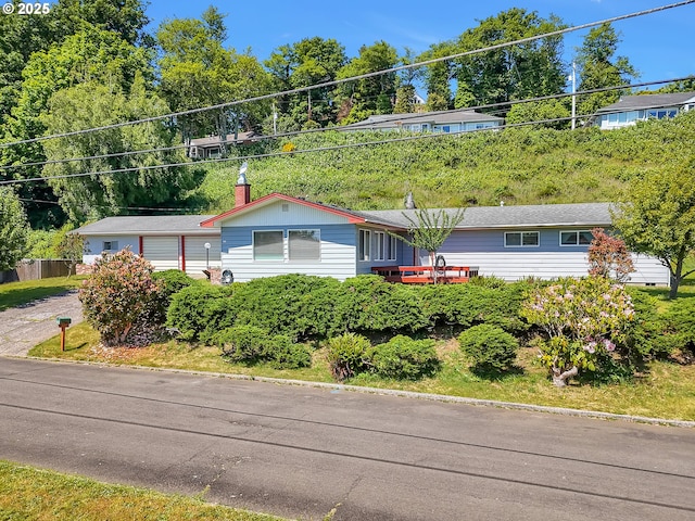 450 Pleasant Ave, Astoria, OR 97103 - ranch-style house featuring a chimney