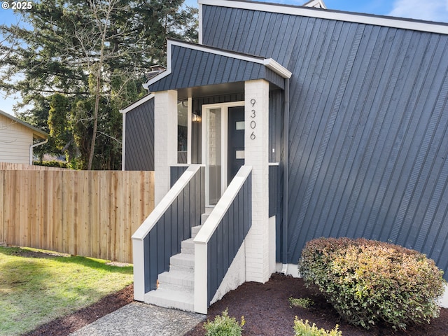 view of doorway to property