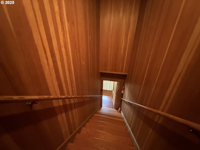 880 E 2nd St, Coquille, OR 97423 - stairs with wood walls