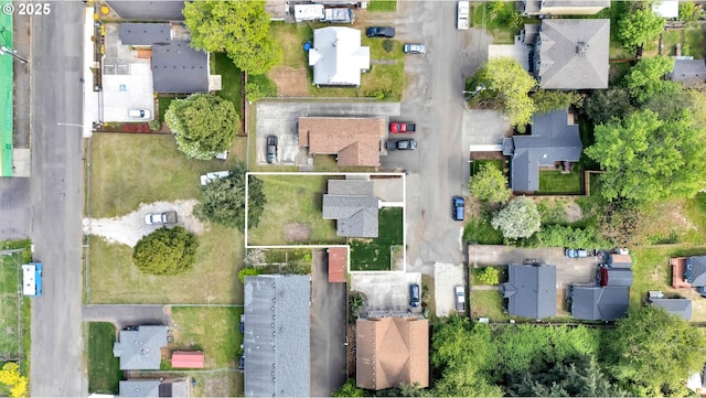 aerial view with a residential view