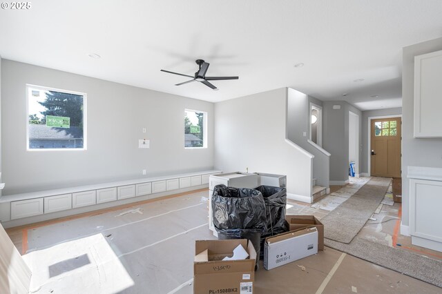 4410 NE 55th Way, Vancouver, WA 98661 - living room featuring ceiling fan and recessed lighting