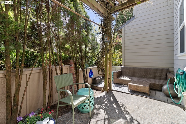 view of patio with outdoor lounge area