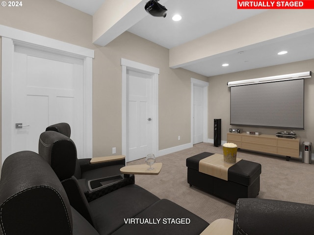 1790 Thompson Falls Dr, Seaside, OR 97138 - carpeted cinema room featuring recessed lighting and baseboards