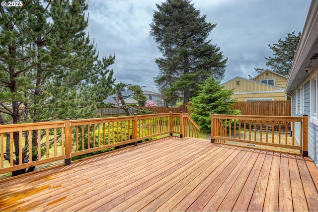 2385 S Downing St, Seaside, OR 97138 - deck featuring a fenced backyard