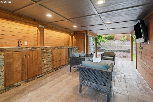 view of patio with outdoor lounge area